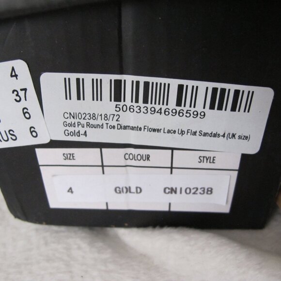 New - PrettyLittleThing Flower Lace Up Sandals - Picture 9 of 9